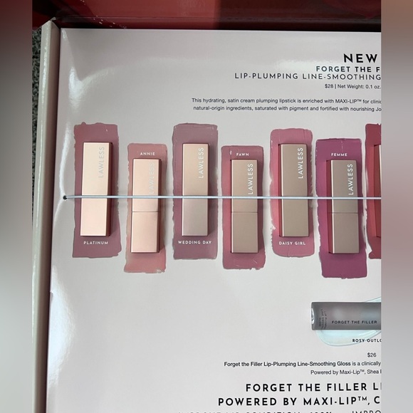 NEW Lawless satin cream lipsticks & liners set - Picture 4 of 12